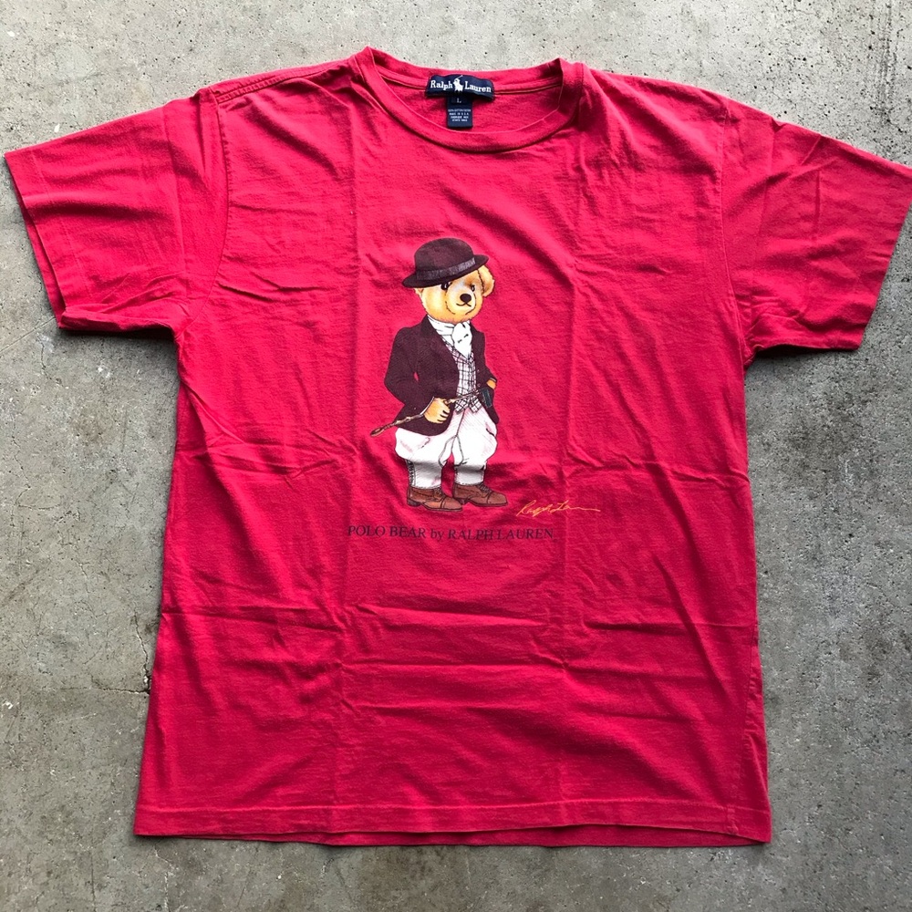 Vintage 90s Ralph Lauren Polo jockey Bear T Shirt